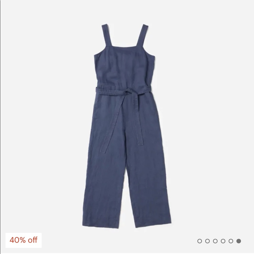 Everlane The Linen Squareneck Jumpsuit